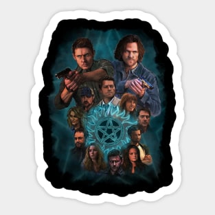 The Winchesters and friends Sticker